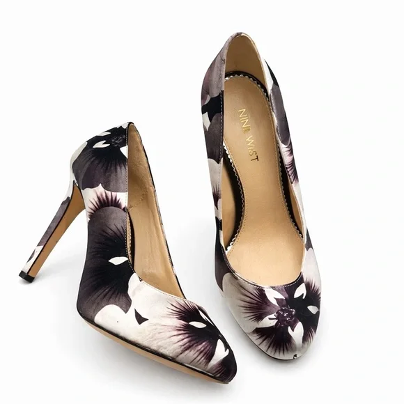 Nine West Floral Print High Heel Pumps – Size 7.5M - Picture 2 of 10